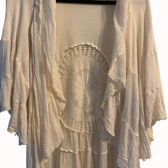 Boston Proper Ivory Shawl Collar Cover Up – XS/S - Picture 3 of 8